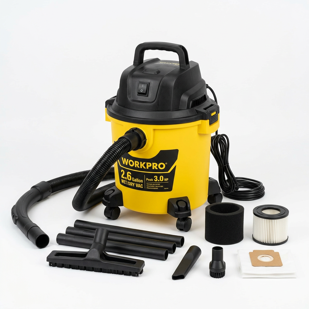 Aspiradora Portátil Seco/Húmedo VEVOR 3 en 1 – 2.6 Gal, 2.5 HP, Certificación ETL