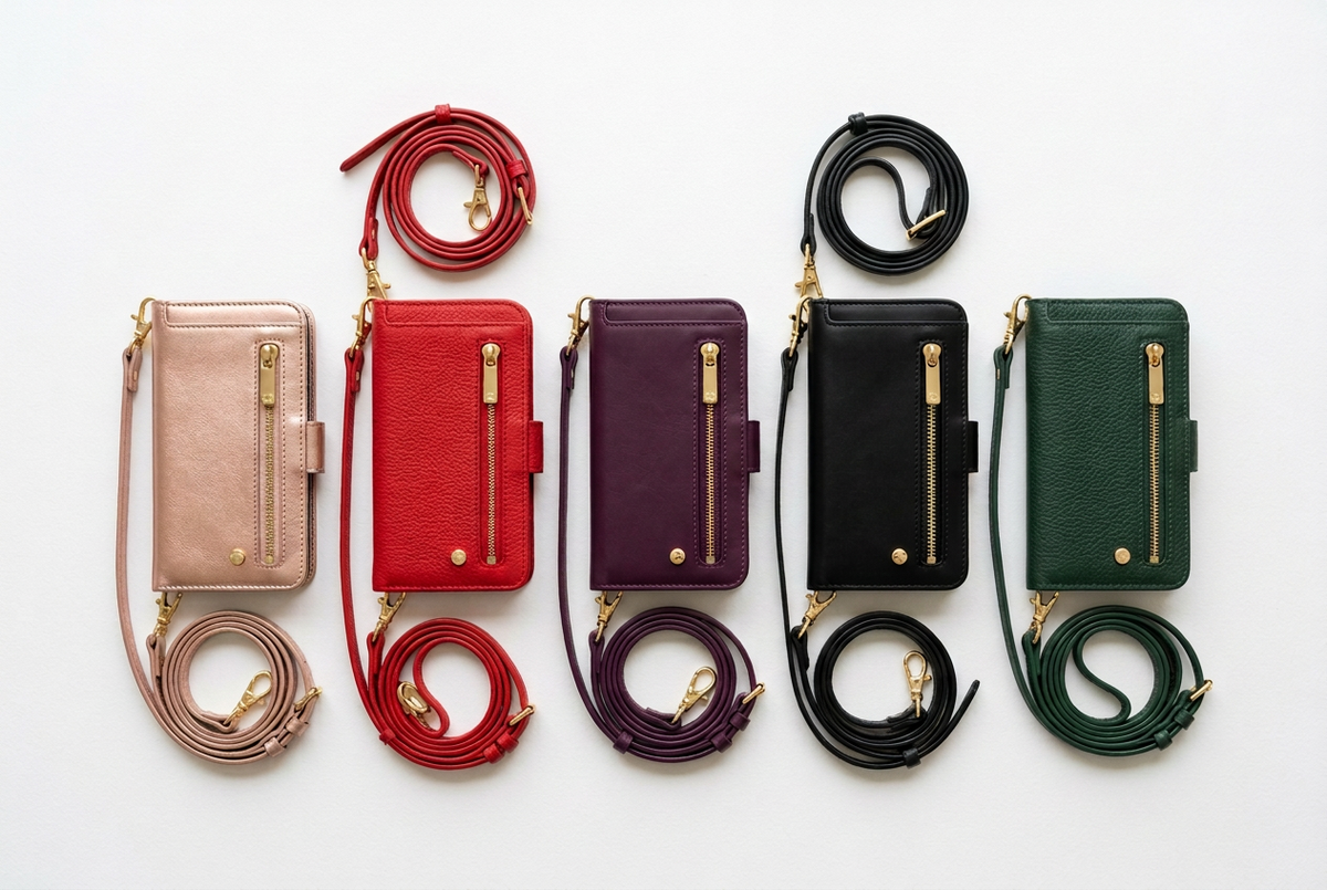 Funda Crossbody con Cierre para Teléfono – Bolso Multifuncional con Ranuras para Tarjetas